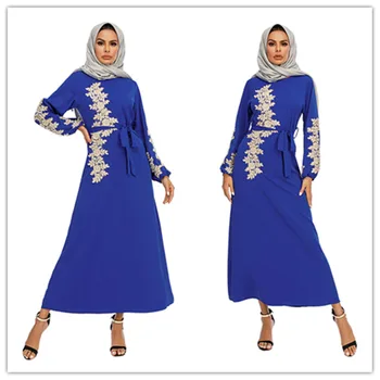 Eid Mubarakas Kaftan Abaja Dubajus Turkijos Musulmonų Hijab Caftan Dress Europos Islamas Drabužių Afrikos Suknelės Moterims Vestidos Kataras