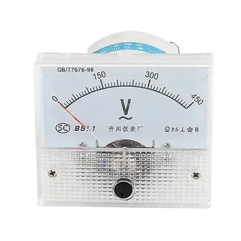 0-450VAC koreguojamosios Stačiakampio Dial Skydelis Analoginis voltmetras Voltmeter
