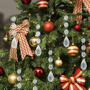 10vnt Kalėdų Akrilas vandens lašelius ir Skaidriai Kalėdų Medžio Kabantys Papuošalai Festivalis Vestuves 2023 Laimingų Naujųjų Metų Ornamentu