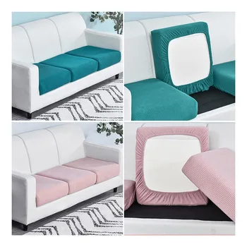 2021 Naujas Pardavimo Vientisos Spalvos Storas Sofa Cover Funiture Raštas Elastinga Aukštos Kokybės Sofos, Sėdynės Pagalvėlės