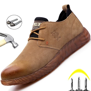 2023 Vyrų stabdžių auskarų darbo batai, stabdžių smashing plieno toe bateliai, ugniai atsparios kibirkštis suvirinimo mašina batus