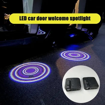 2x Belaidžiai Automobilio Duris Logotipas Šviesos Dekoro Šešėlis LED Sveiki Lazerinio Projektoriaus Lempa Automobilių Vidaus apšvietimo Reikmenys, Papuošalai, Universalus