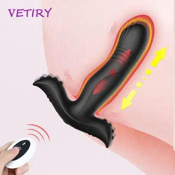 Analinis Vibratorius skirtas Vyrų Prostatos Massager Belaidžio Nuotolinio Valdymo Dildo Butt Plug Vibratorius Suaugusiųjų Masturbators Analinio Sekso Žaislai