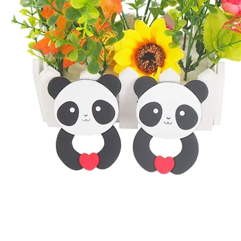 Chenkai 5VNT Silikono Panda Teethers Maisto kokybės Animacinių filmų Kūdikio Žindukas Kramtyti Kūdikių Slaugos Reikmenys ir Dovanos BPA Free