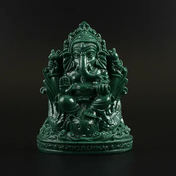 Elephant Trunk Statula Statula Galvos Papuošalus Imitacija Jade Dervos Amatų Indijoje, Pietryčių Azijoje Dievo Statula Namų Dekoracijos