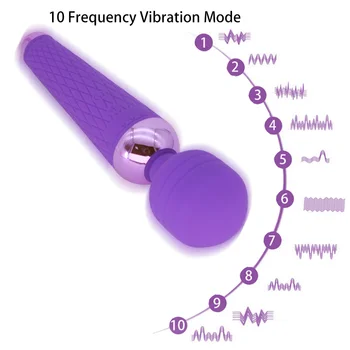 Galingas AV Magic Wand Vibratorius 10 Greičių Vibracija Stimuliuoja Klitorį G Spot Masturbator Massager Moterų Sekso Žaislai Suaugusiems 18