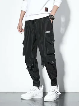 Jogger Vyrų Poilsiu Kelnių Kišenės Atsitiktinis Krovinių Vyrų Kelnės Kelnės Hip-Hop Techwear Streetwear Kelnės Sweatpants Vyrų Kelnės