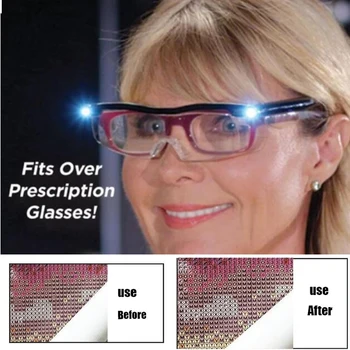 Kalėdų Diamond Tapybos, Siuvinėjimo Kryželiu anti-mėlyna šviesa, apšvietimas, skaitymo akiniai USB įkrovimo zoom 160% akinius