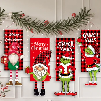 Kalėdų Kabo Vėliava, Durų Reklama Santa Claus Sniego Hangin Pasirašyti Kalėdų Dekoracijas Namo Sienos, Durys Šalis Dekoro Navidad 2023