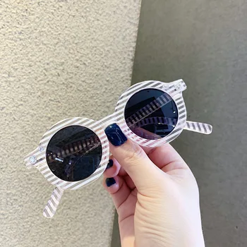 kinder zonnebril 2022 Berniukai&mergaites Mielas akiniai nuo saulės, 3-8yrs Dryžuotas Etape Kietas Saulės akiniai Deimantai ant Rėmo Puikus akiniai 
