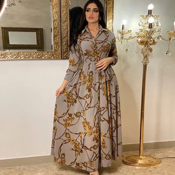 Mados Vintage Marškinėliai Suknelė Abaja Hijab Suknelės Skraiste Kaftan Moterų, Musulmonų-Line Juostinės Artimuosiuose Rytuose Islamo Dubajus Drabužiai