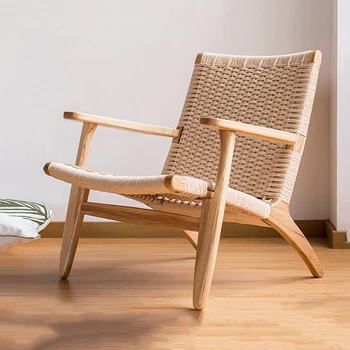 Medžio Rotango Kėdės Lounge Šiuolaikinės Šiaurės šalių Bibliotekų Kėdės Valgomojo Dizaineris Ergonomiškas Muebles Para El Hogar Namų Baldai LQQ25XP