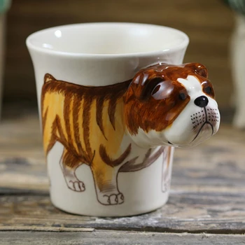 mielas buldogas juokinga puodeliai kūrybos kavos puodelio gyvūnų rankena puodeliai juokinga kavos dovanų asmeninį puodeliai šuo puodelis