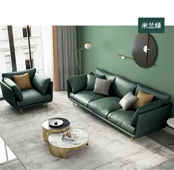 Minimalistinio šviesos prabangūs audiniai, sofa-šiuolaikinės paprasta kambarį trijų-asmuo, itališko stiliaus plauti-nemokama technologija medžiaga