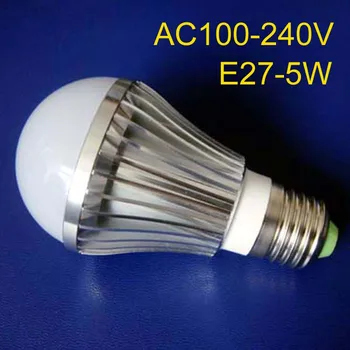 Nemokamas pristatymas 5vnt/daug didelės galios 7w E27, led lemputes,E27 7w led žibintai