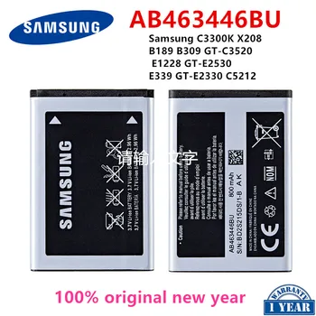 Originalus AB463446BU AB463446BE AB553446BU Baterija Samsung C3300K X208 B189 B309 GT-C3520 E1228 GT-E2530 E339 GT-E2330 C5212