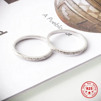 Pasienio Japonijos Sidabro Moterų 925 Paprastas Žiedas Pabaigos Žiedas Mažas Dizainas korėjos Versija Prabangos Tekstūros Papuošalai