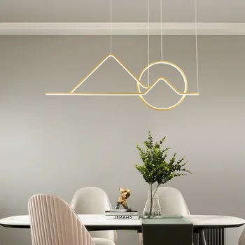 Postmodernios Šiaurės minimalistinio šviestuvo LED šviestuvo restoranas lempos aliuminio silikono šviesos asmenybės kūrybos baras žibintas