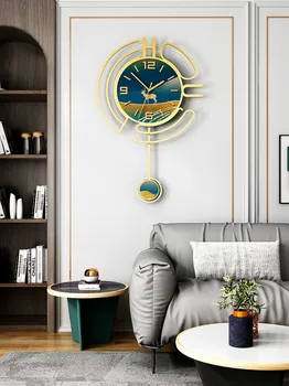 Prabangus Didelis Aukso Modernaus Dizaino Sieninis Laikrodis Šiaurės Didelis Sieninis Laikrodis Kambarį Modernus Dizainas Ir Tylus Relogio Laikrodžio Mechanizmas