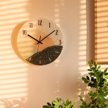 Silent Dekoratyvinis Sieninis Laikrodis Laikrodis Šiaurės Prabanga Salė, Sieninis Sieninis Laikrodis Namų Projektavimas Horloge Murale Elektroninių Sieninis Laikrodis