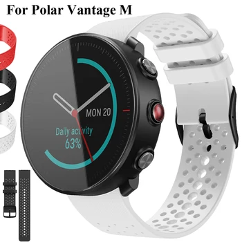 Silikono Dirželis Polar Vantage M Sporto Smart Watch Europos Sąjungos Oficialusis Minkštas Juostų Watchband Pakeitimo Smartwatch Riešo Apyrankę Correa
