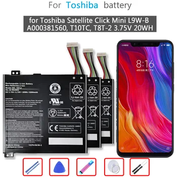T8T-2 5200mAh Baterija Toshiba Satellite Spustelėkite Mini L9W-B A000381560, T10TC, T8T-2 3.75 V 20WH