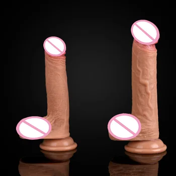 Tikroviškas Dildo Didžiulis Skystu Silikonu Big Penis su siurbtuko Sekso Žaislai Moteris Suaugusiųjų Strapon Porno, Masturbacija Naujas Prekes