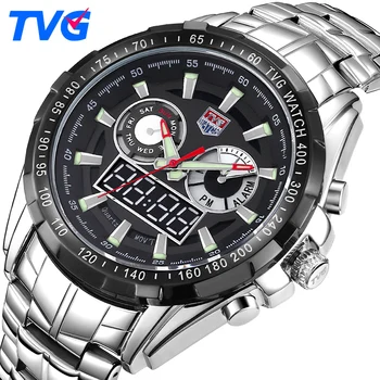 Top Brand Karinės Skaitmeniniai Laikrodžiai TVG 579 LED Watch Vyras Signalizacijos Savaitę Vandeniui Laikrodis Laikrodis Šviesos Relogio Masculino 2020 m.