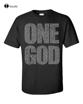 Vienas Dievas Ra ‰ T Biblijos Stichijos Krikščionių Kristaus Tikėjimą Unsex Tee Marškinėliai