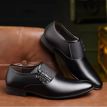 Vyrų vestuvių batai odiniai oficialių verslo pažymėjo tne žmogui, suknelė, batai, vyriški oksfordo butai zapatos hombre vestir batai italijos